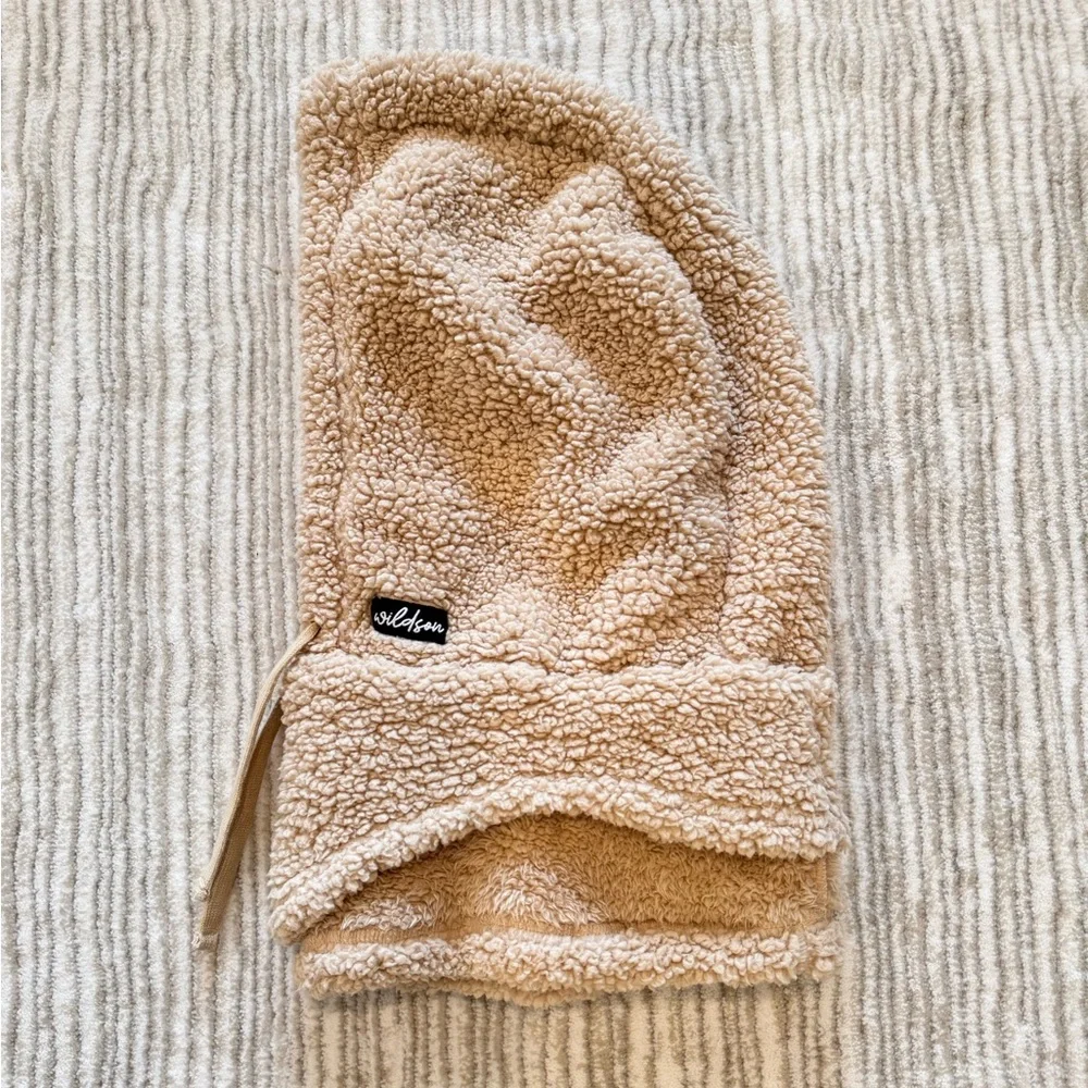 Wildson Sherpa Hood Balaclava neck tube in Teddy tan beige - Like New - Picture 3 of 4